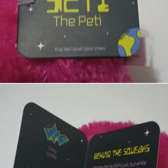 Bark Box Seti the Peti Purple Alien Plush Dog Squeaker Toy - Picture 4 of 4